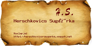 Herschkovics Sugárka névjegykártya